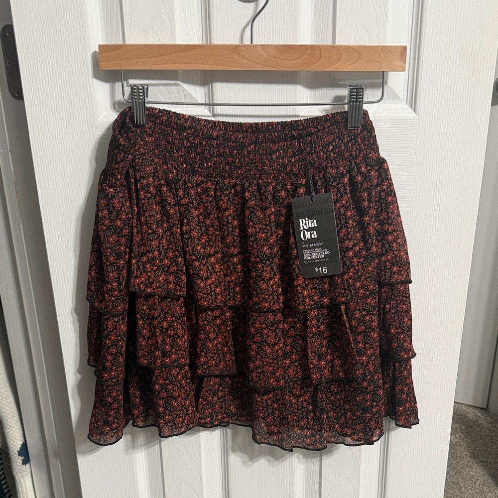 Primark + Rita Ora Ruffled Floral Skirt NWT